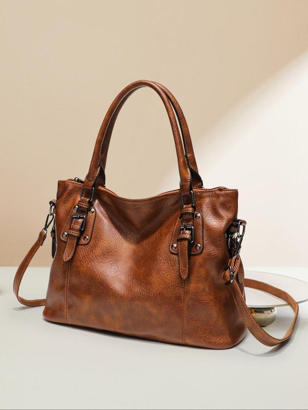 Business Women Minimalist Plain Color Large Handbag Luxury
