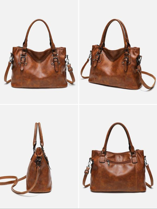 Business Women Minimalist Plain Color Large Handbag Luxury