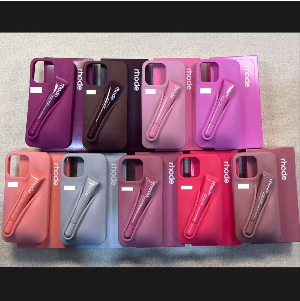 Hot Selling Luxury Shockproof Mobile Phone Cover Lip Gloss Silicone Rhode Phone Case